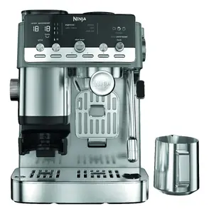 Ninja Luxe Café Mini Plus ES352EU Espresso Machine Semi-auto Coffee Maker Silver 1650W 1.3L Built-in Grinder Coffee Beans