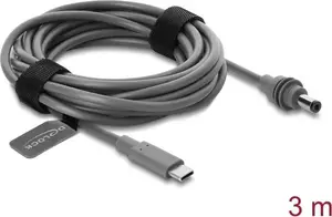 Delock USB Type-C to DC 5.5 x 2.1 mm power cable compatible with Starlink Mini, 3 meters, grey