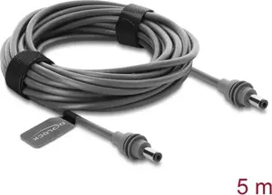 Delock DC 5.5 x 2.1 mm to DC 5.5 x 2.1 mm Cable Compatible with Starlink Mini 5 m Gray