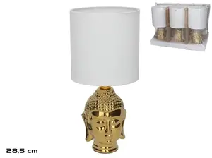Керамическая настольная лампа Будда Decorlife