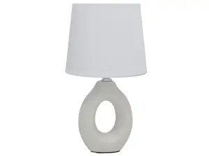 Keramiska galda lampa Decorlife Malik Balta