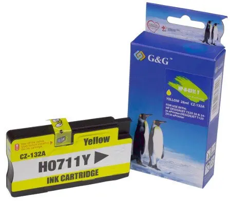 Saderīga tintes kasetne G&G dzeltena priekš