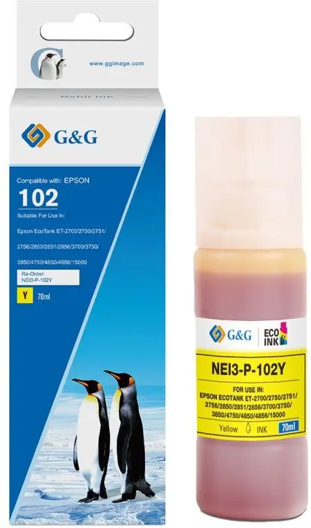 G&G saderīga dzeltena tintes kasetne Epson