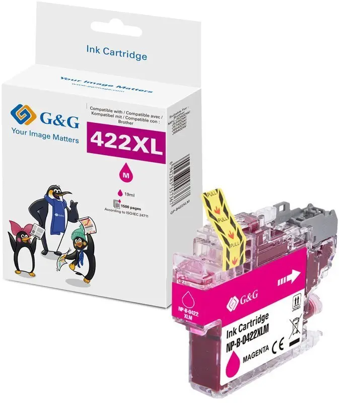 Tintes kasetne G&G LC422XLM Purpursarkana saderīga