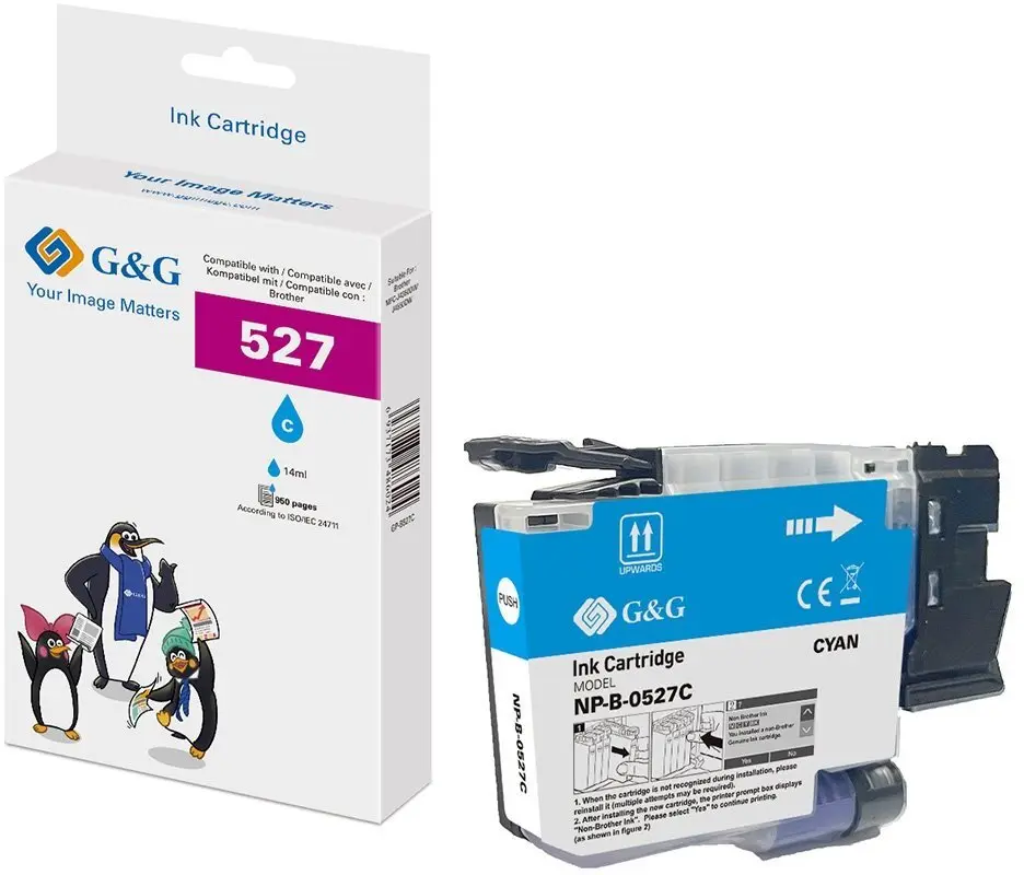 G&G saderīga tintes kasetne LC527C ciāna