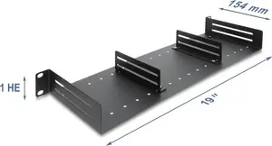 Delock 19-inch 1U Cantilever Shelf with 2 Adjustable Dividers Max 6 kg Load Capacity Black