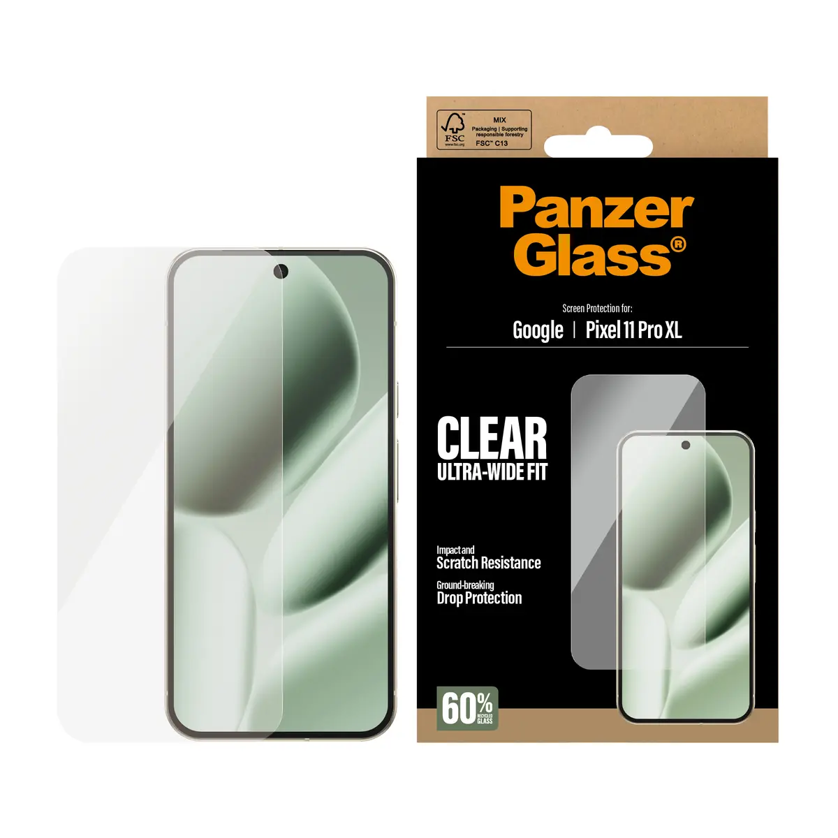 Защитное стекло PanzerGlass Ultra-Wide Fit для Google Pixel Photo 2