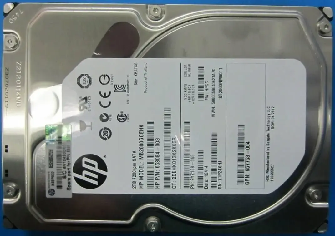 HP 659339-S21 iekšējais cietais disks 2TB