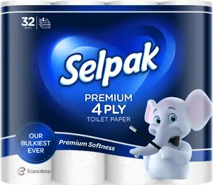Туалетная бумага SELPAK 4-слойная 16.8м 120 листов 32 рулона