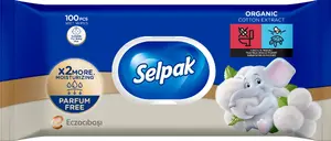 SELPAK Cotton Extract Влажные салфетки 100 шт