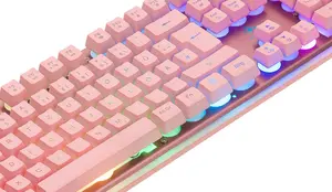 Deltaco Gaming Mechanical Keyboard USB RGB PK75 Pink