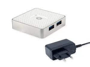 Концентратор Conceptronic на 4 порта USB Micro-B в 4x USB 3.0 Type-A с блоком питания белый