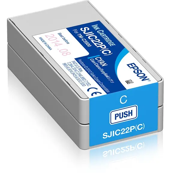 Epson ciāna krāsas tintes kasetne ColorWorks