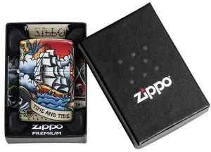 Зажигалка Zippo 49532 Nautical Tattoo Design ветрозащитный металлический корпус
