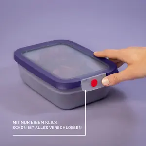 Набор контейнеров для хранения продуктов EMSA ONECLICK фиолетовый 0.5 л, 1.2 л, 2.3 л 3 шт.