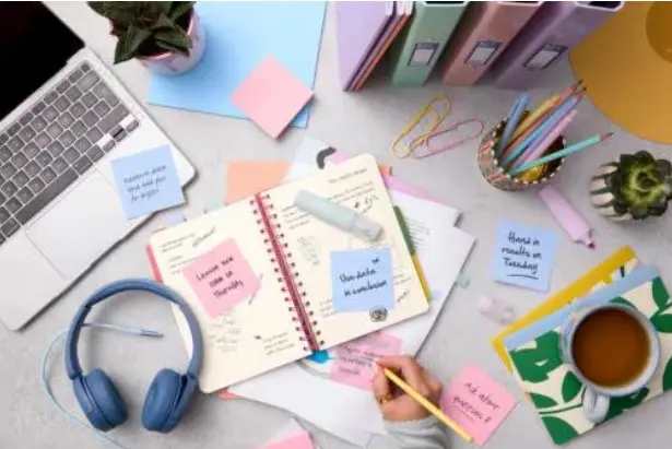 3M Post-it Caurspīdīgas pašlīmējošās lapiņas zilas