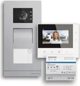 Busch-Jaeger Welcome Basic 2-wire surface-mounted video intercom set for single-family houses 2CKA008300A1459