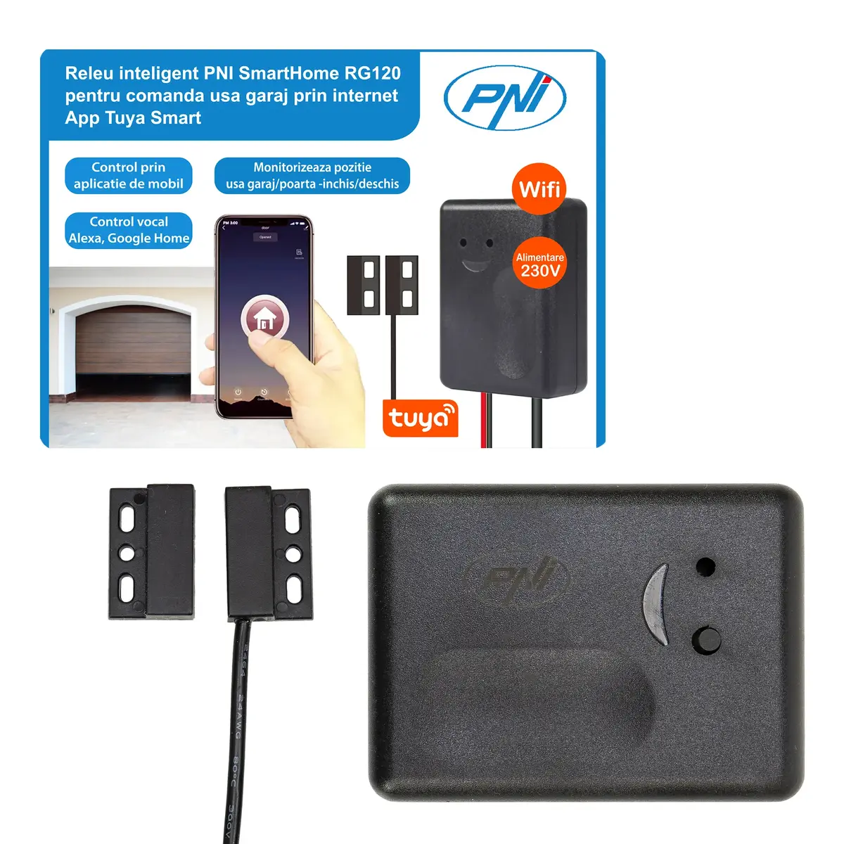 PNI RG120 Умное Wi-Fi реле для ворот и гаража Photo 7