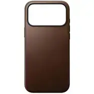 NOMAD Modern Leather Case Brown iPhone 17 Pro Max MagSafe Compatible