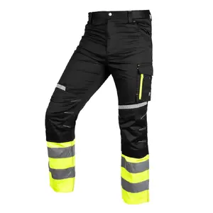 Сигнальные рабочие брюки NEO tools 81-795-M, черно-желтые, размер M