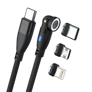 RealPower Magnetic Cable 100W 1m Black with Adapters