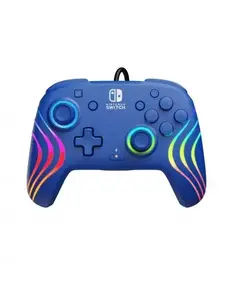 PDP Afterglow Wave Controller Blue for Nintendo Switch with LED Lighting