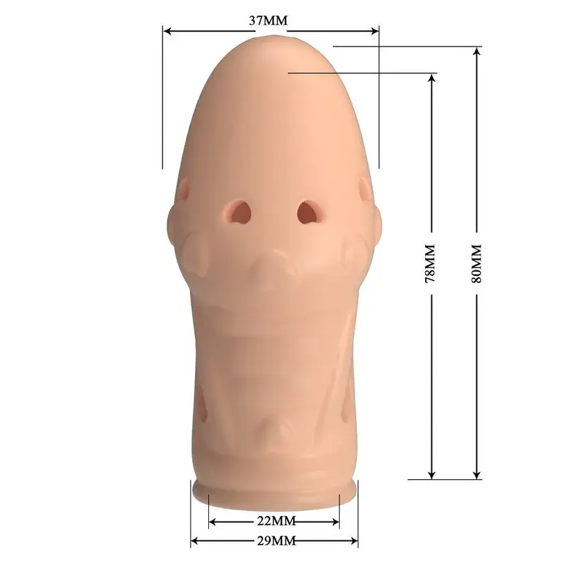 FOR HIM Socker Textured Penis Sleeve Natural Photo 10