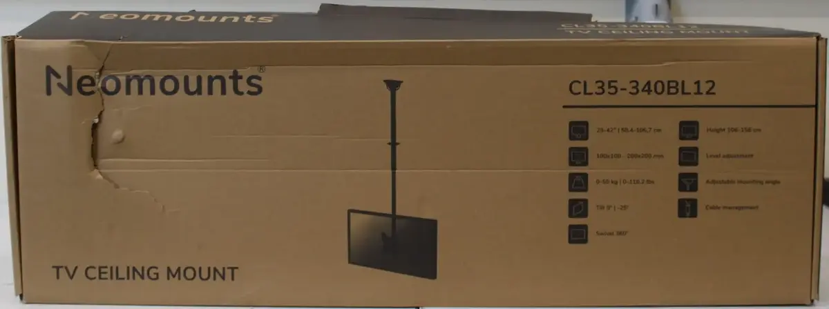Griestu monitors/TV stiprinājums Neomounts CL35-340BL12 23-42