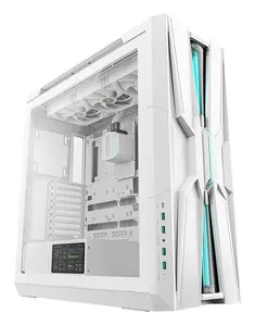 DeepCool GENOME III WH Full Tower White PC Case with Integrated Liquid Cooling Support ATX EATX Micro ATX Mini-ITX LCD Display