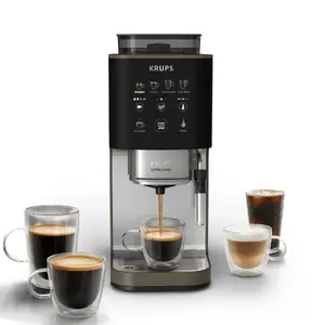 Krups SA403B Полностью автоматическая кофемашина Настольная Кофейные зерна Черный Нержавеющая сталь Встроенная кофемолка Сенсорное управление