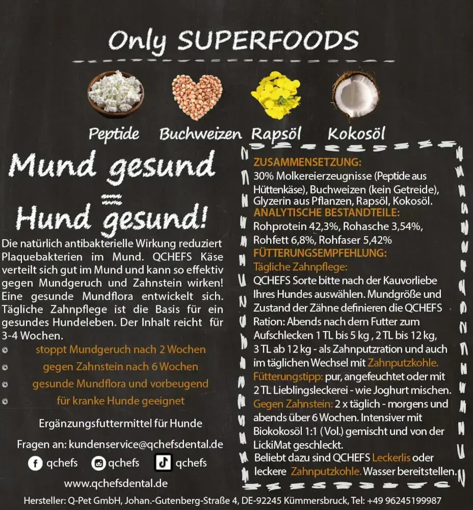 QCHEFS Dental Flakes gardums suņu zobu kopšanai Photo 2