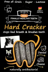 QCHEFS Лакомство для собак Hard Cracker для ухода за зубами 75 г без злаков