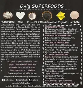 Лакомство для кошек QCHEFS Dental Charcoal с активированным углем и творогом 70 г