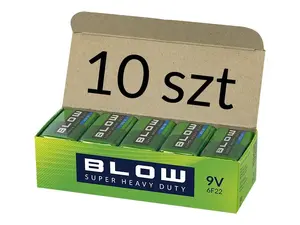 BLOW 9V 6F22 Super Heavy Duty Baterija 10 gabali
