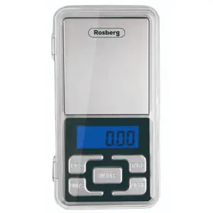Jewelry scale Rosberg 555R51651S Inox 500g 0.01g LCD display battery powered