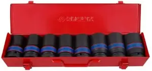 King Tony 8409MP 8 daļu 1 collas sešstūra triecienatslēgu galviņu komplekts 24-41mm