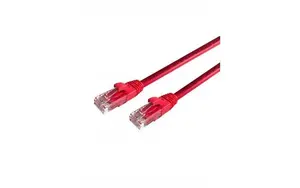 Mercodan UltraFlex Tīkla plākstera kabelis Cat6 U/UTP 0.25m Sarkans LSZH Bezhalogēnu AWG26 Varš FLUKE Testēts