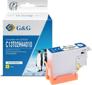 G&G saderīga dzeltena tintes kasetne aizvietotājs modelim C13T02H44010