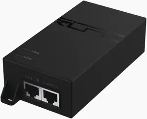 Ernitec Ruijie RG-POE-50-60W-MG Power over Ethernet Injector with 2.5 Gigabit Ethernet, IEEE 802.3at, IEEE 802.3bt, 60 W Output Power, 100 m Range, Black