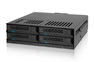 Icy Dock MB324SP-1B Mobile Rack for 4x 2.5-inch SATA/SAS Drives in 1x 5.25-inch Bay Screwless