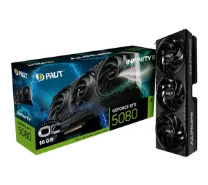 Видеокарта Palit RTX5080 Infinity 3 OC с 16 ГБ памяти GDDR7, HDMI и тремя DisplayPort