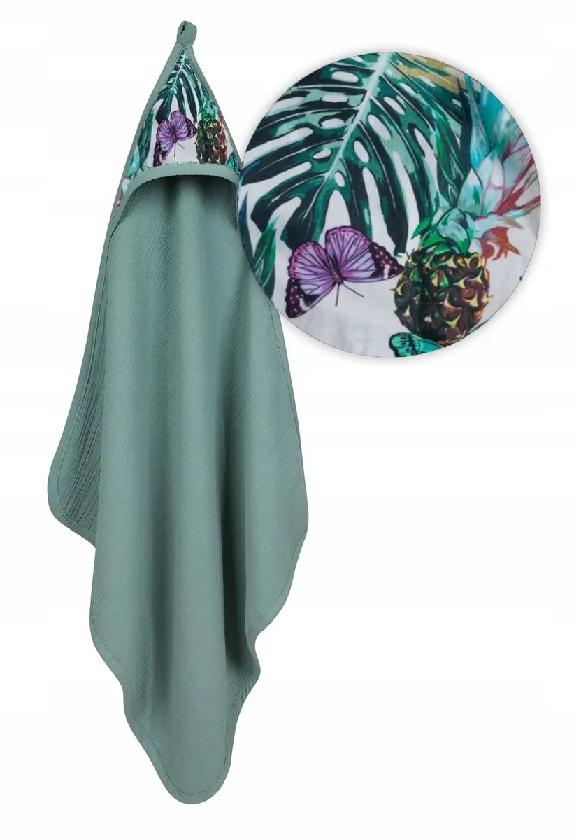 BabyMatex Muslin Design bērnu vannas dvielis