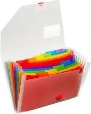 Snopake A4 Rainbow Document Folder with 13 Sections and Index Dividers (28051)