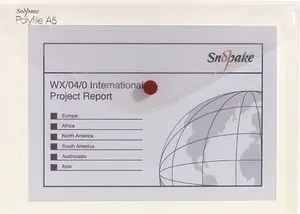 Snopake Document Folder A5 Transparent 5-Pack