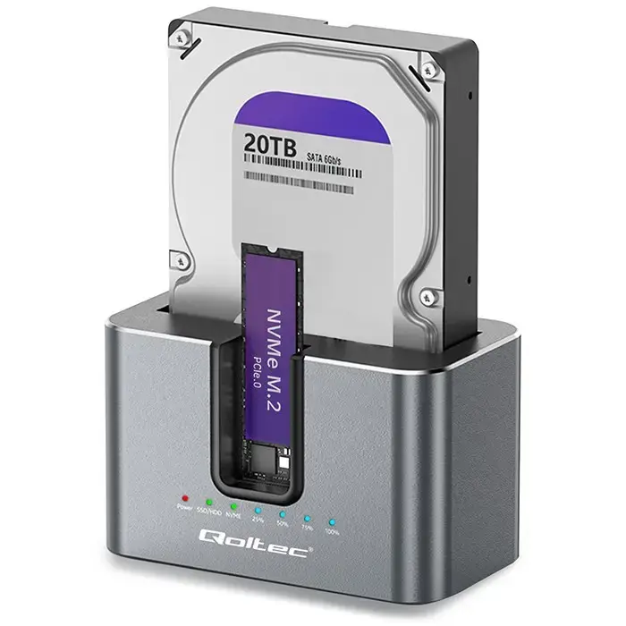 QOLTEC 2in1 HDD SSD Docking Station 52631 Photo 1