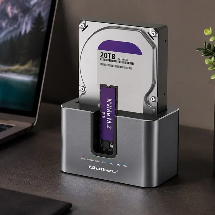 QOLTEC 2in1 HDD SSD Docking Station 52631 Photo 12