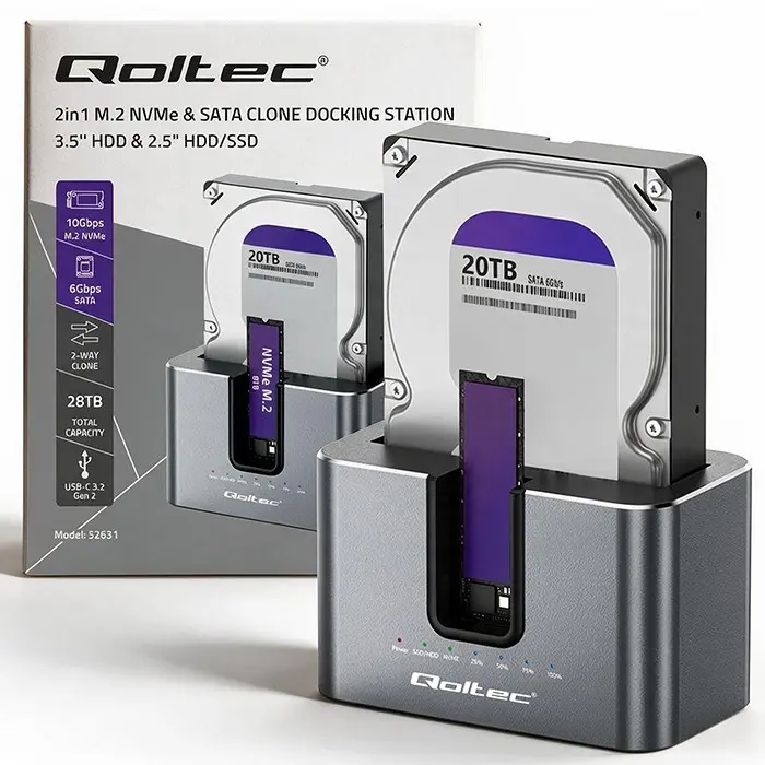 QOLTEC 2in1 HDD SSD Docking Station 52631 Photo 20