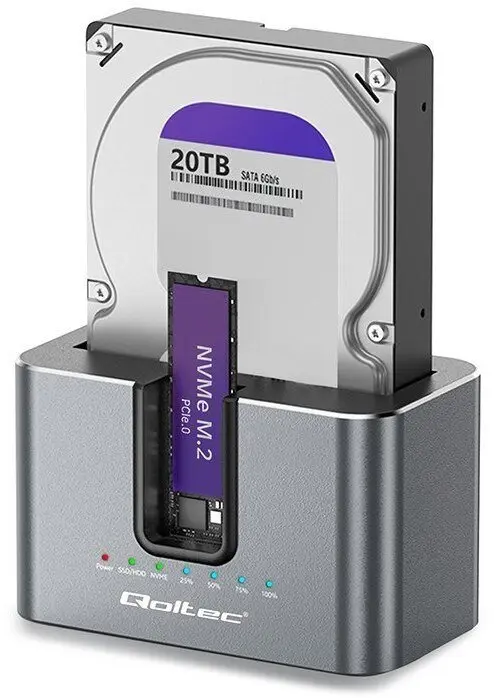 Док-станция QOLTEC 2в1 для HDD SSD 52631 Photo 23