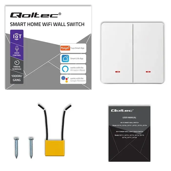 Smart Light Switch QOLTEC 52706 WiFi Tuya Photo 10