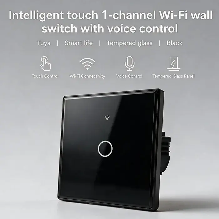 QOLTEC 52711 Viedais skārienjutīgais slēdzis WiFi Tuya Photo 11